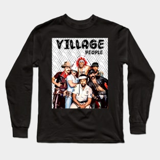 Retro Style Village People Band Long Sleeve T-Shirt